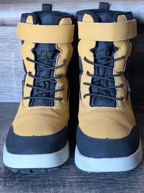 Merrell Kids Waterproof Winter Boots Mustard Yellow Black Size 3